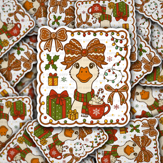 DC 2165 - Duck Christmas cheer Die Cut Sticker