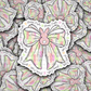 DC 1443 - Happy Easter bunny bow die cut sticker