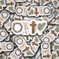 DC 1417 - Easter goat and cross die cut sticker