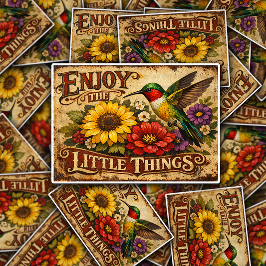 DS 2801 - Enjoy the little things Die Cut sticker
