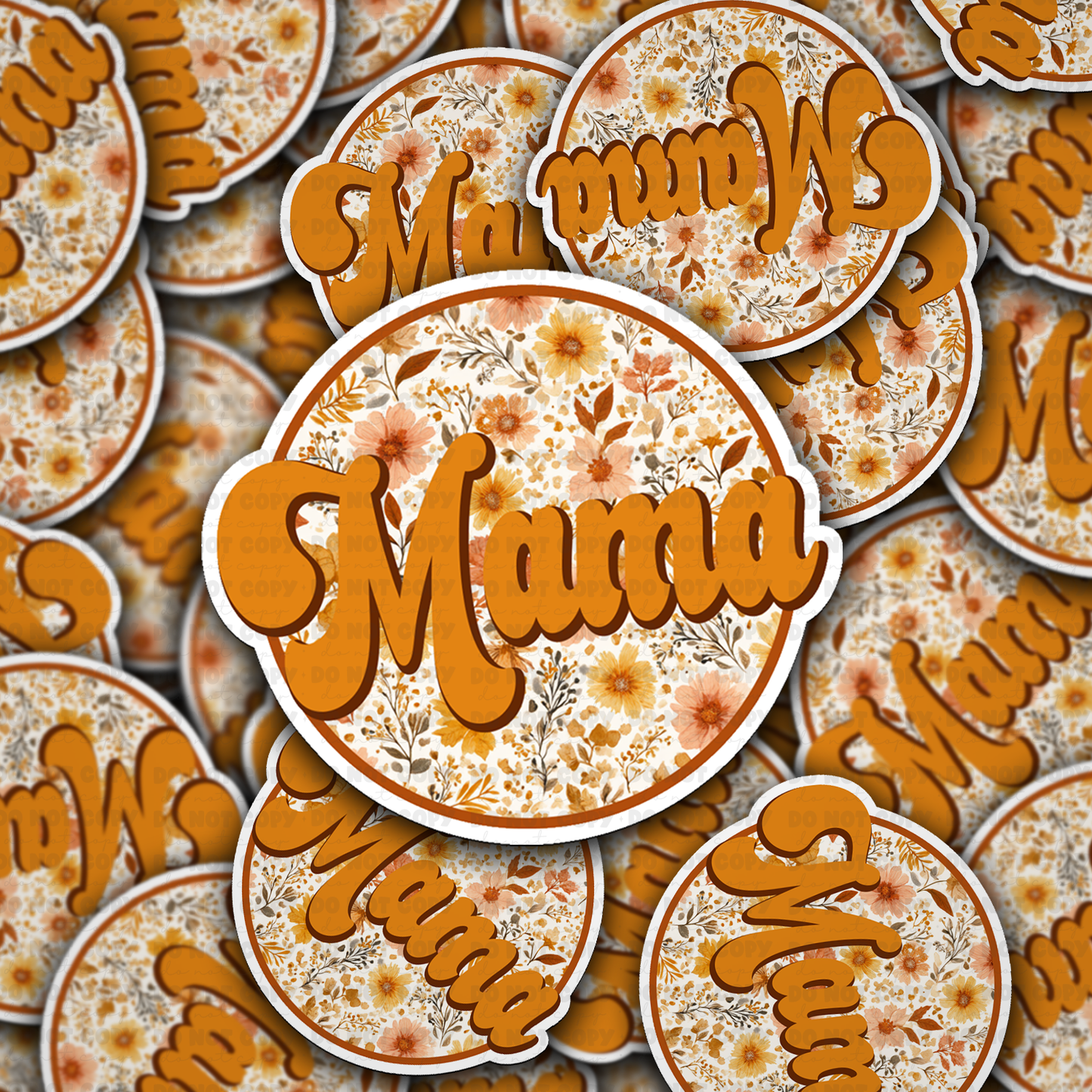 DC 2106 - Mama fall circle Die Cut Sticker