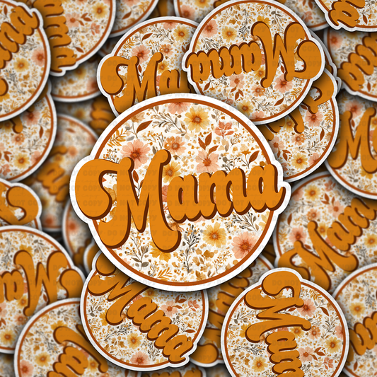 DC 2106 - Mama fall circle Die Cut Sticker