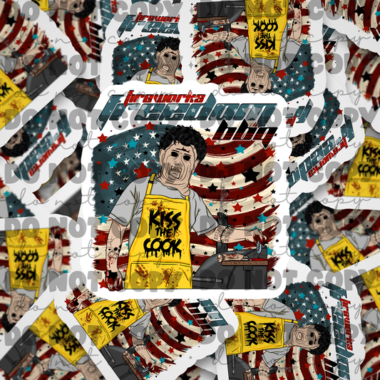 Fireworks Freedom Die cut sticker 3-5 Business Day TAT