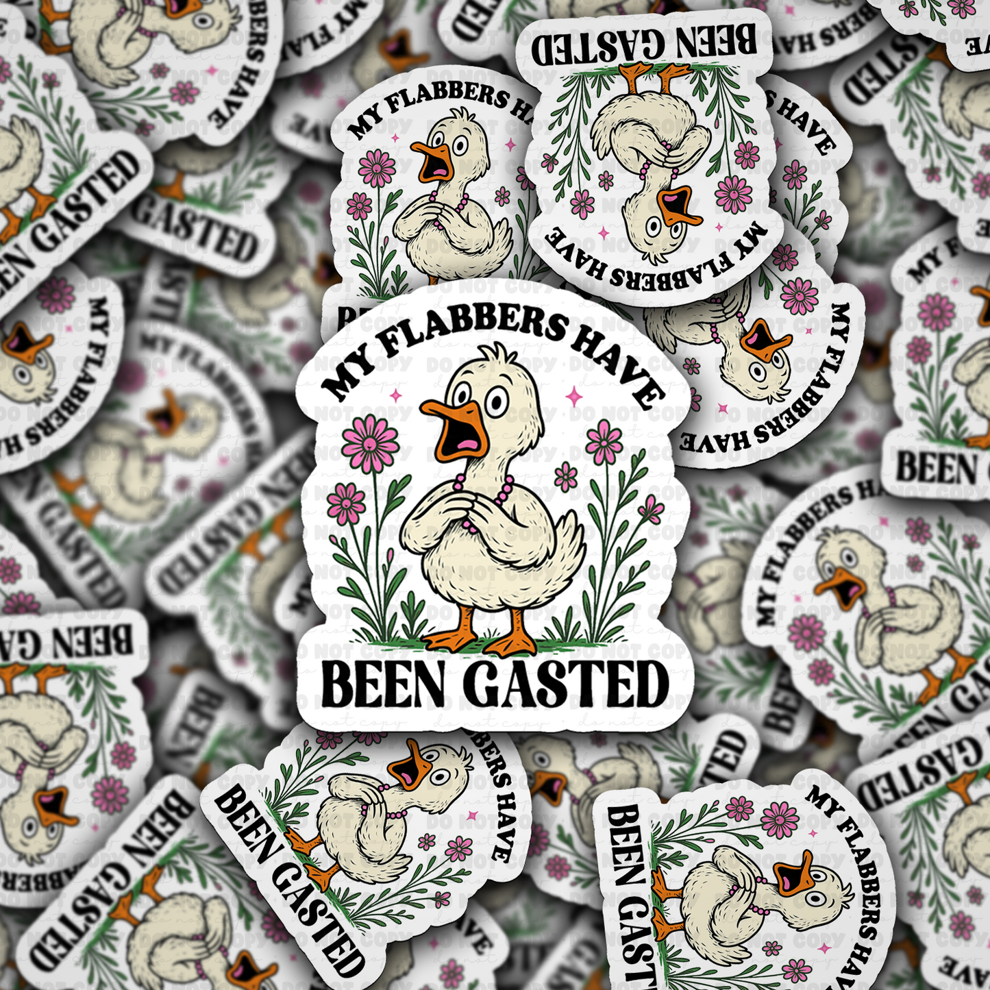 DC 1850 - My flabbers have been gasted Die Cut Sticker