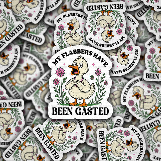 DC 1850 - My flabbers have been gasted Die Cut Sticker
