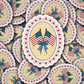 DS 2866 - USA Flags Die Cut sticker