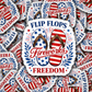 DS 3094 - Flip Flop Freedom Die Cut sticker