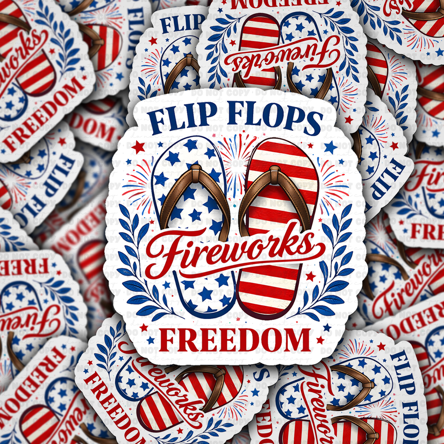 DS 3094 - Flip Flop Freedom Die Cut sticker