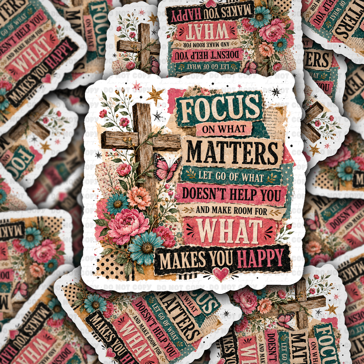 DS 3294 - Focus on what matters Die Cut sticker