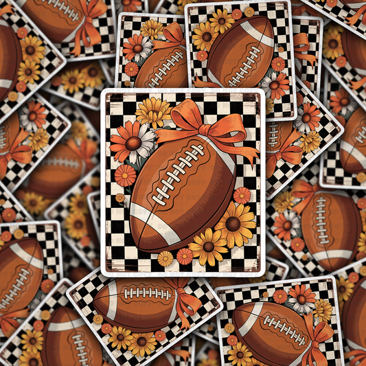 DC 2012 - Football with flowers Die Cut Sticker