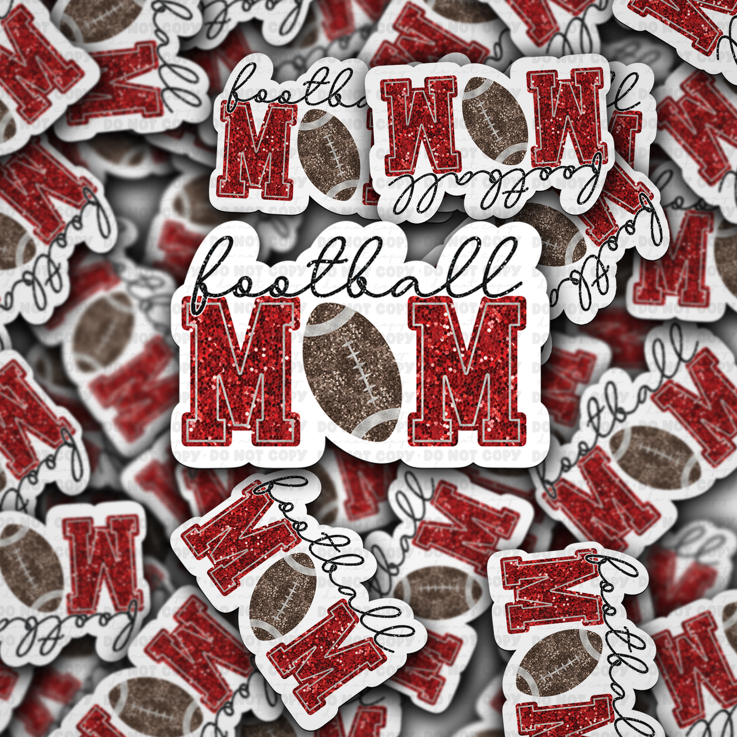 DC 1465 - Football mom die cut sticker