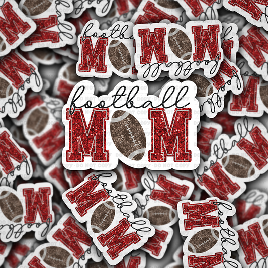 DC 1465 - Football mom die cut sticker