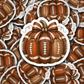 DS 3298 - Football Pumpkin Die Cut sticker