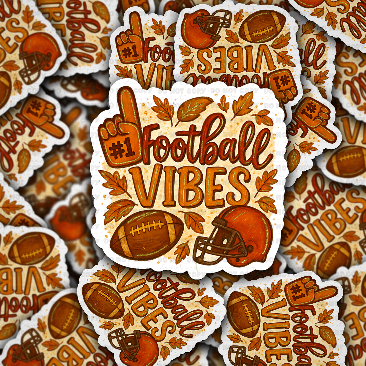 DC 2125 - Football vibes Die Cut Sticker