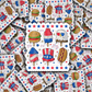 DC 1821 - Fourth of July patriotic fireworks popsicles Die Cut Sticker