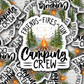 DS 3005 - Friends Fires Fun camping crew Die Cut sticker