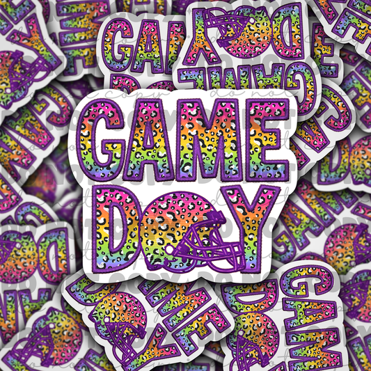 Game Day Die cut sticker 3-5 Business Day TAT
