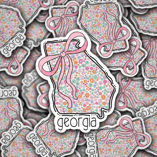 DC 1683- Georgia floral Die Cut Sticker