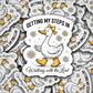 DS 2867 - Getting my steps in walking with the Lord Die Cut sticker