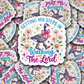 DS 3272 - Getting my steps in walking with the lord Die Cut sticker