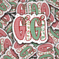 DC 2166 - Gigi Christmas Die Cut Sticker