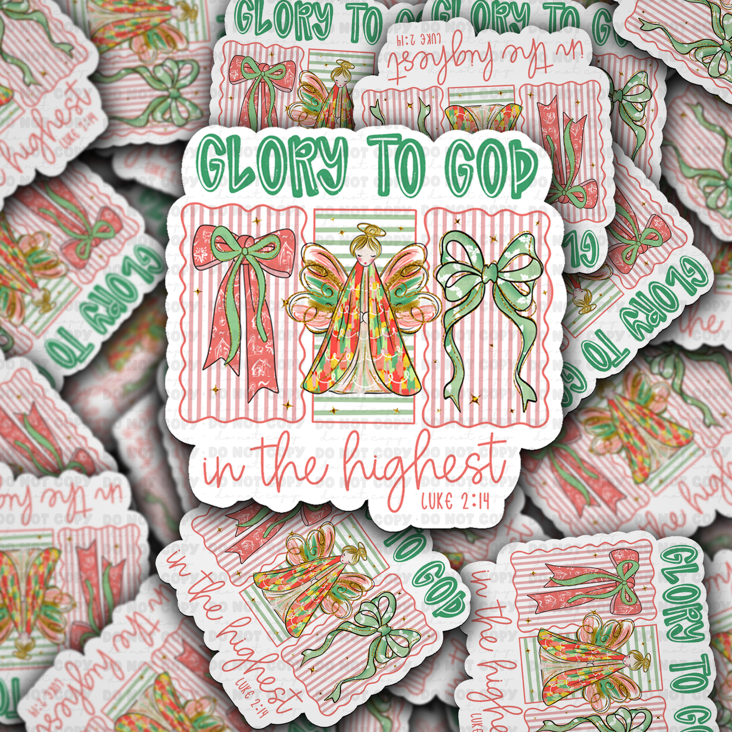 DC 2194 - Glory to God in the highest Die Cut Sticker