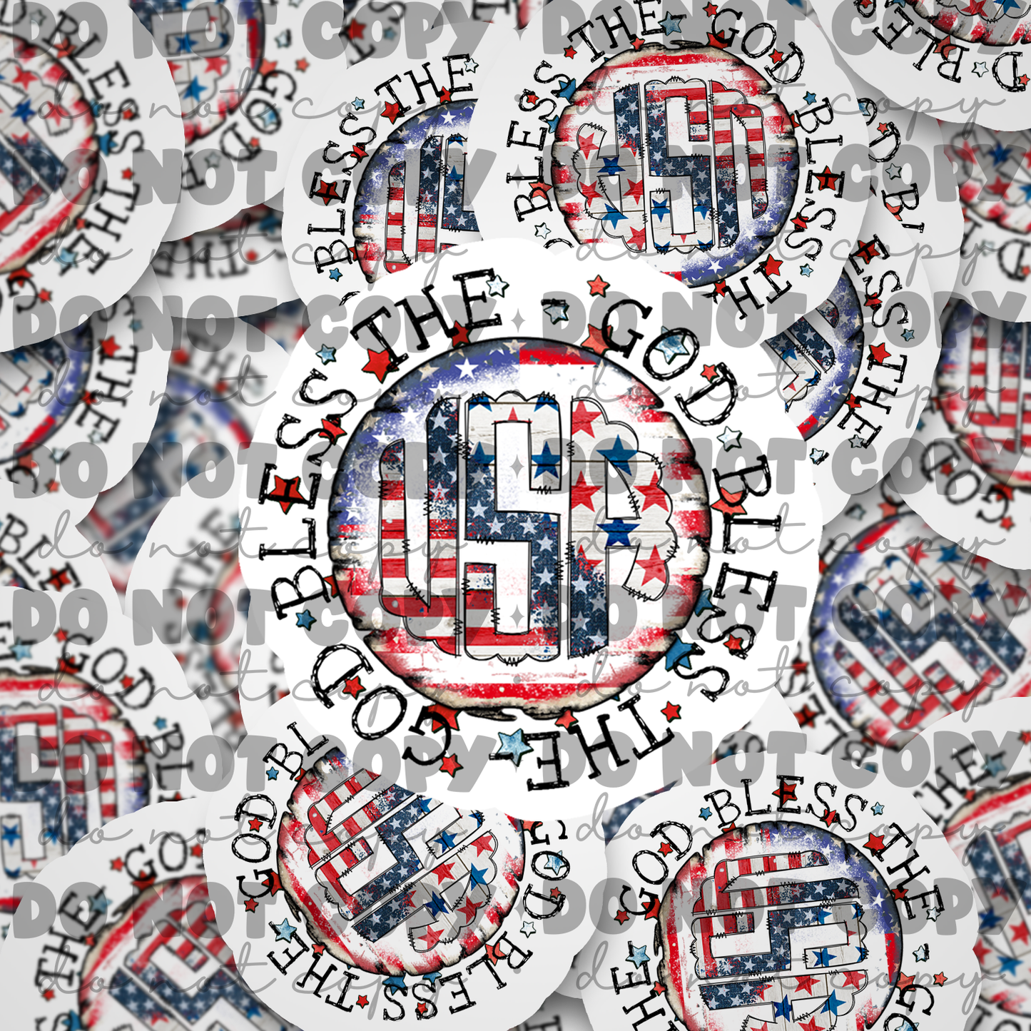 God bless the USA  Die cut sticker 3-5 Business Day TAT