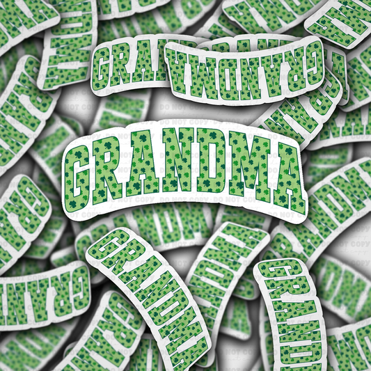 DC 1448 - Grandma shamrock clover die cut sticker