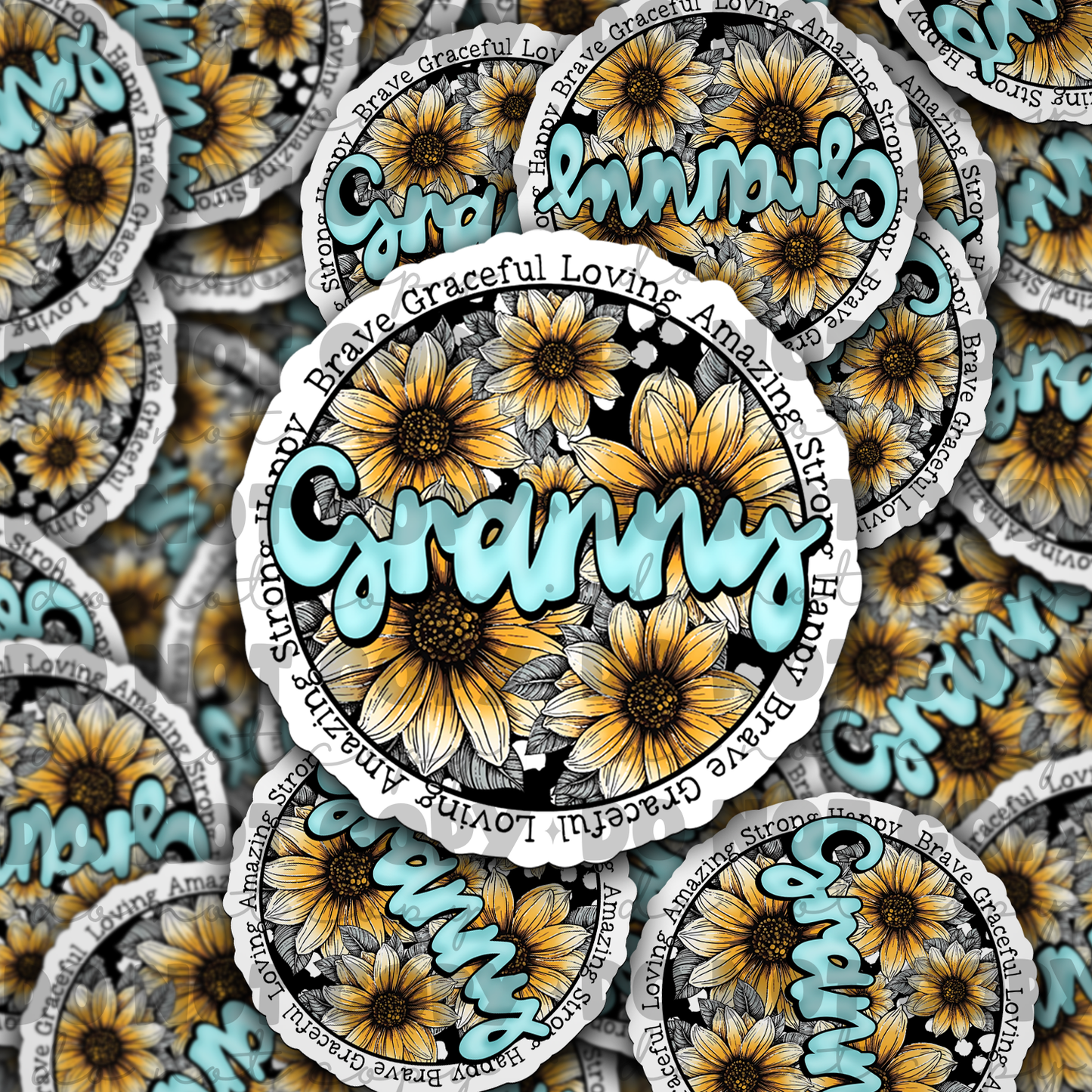 Granny Die cut sticker 3-5 Business Day TAT