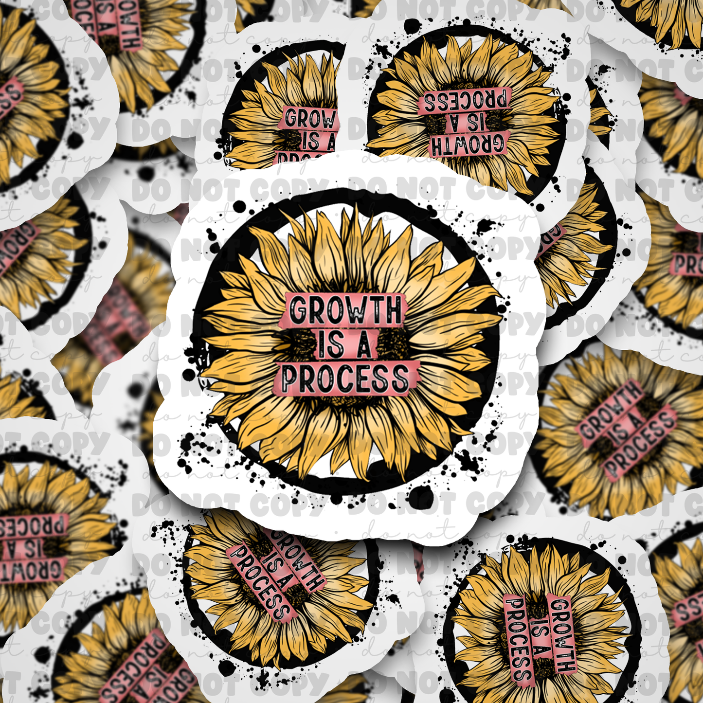 Growth is a process Die cut sticker 3-5 Business Day TA