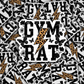 DC 1449 - Gym Rat die cut sticker
