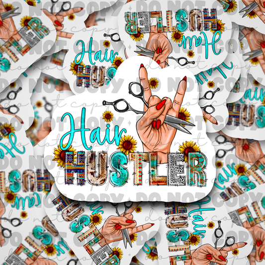 Hair Hustler Die cut sticker 3-5 Business Day TAT