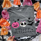 6502 - Happy Halloween pink pumpkin with skull *DTF Transfers