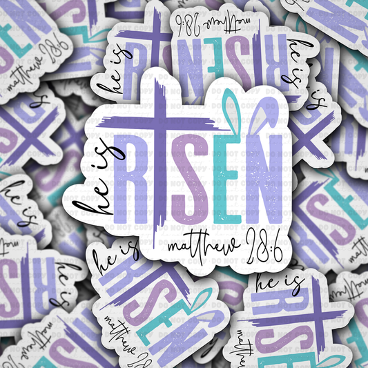 DC 1411 - He is Risen die cut sticker