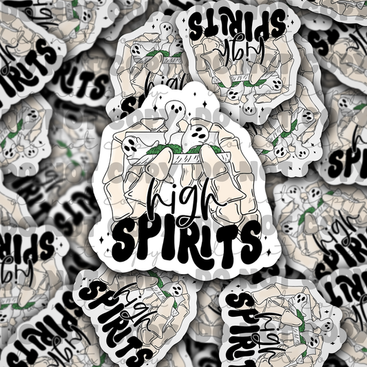 High Spirits Die cut sticker 3-5 Business Day TAT