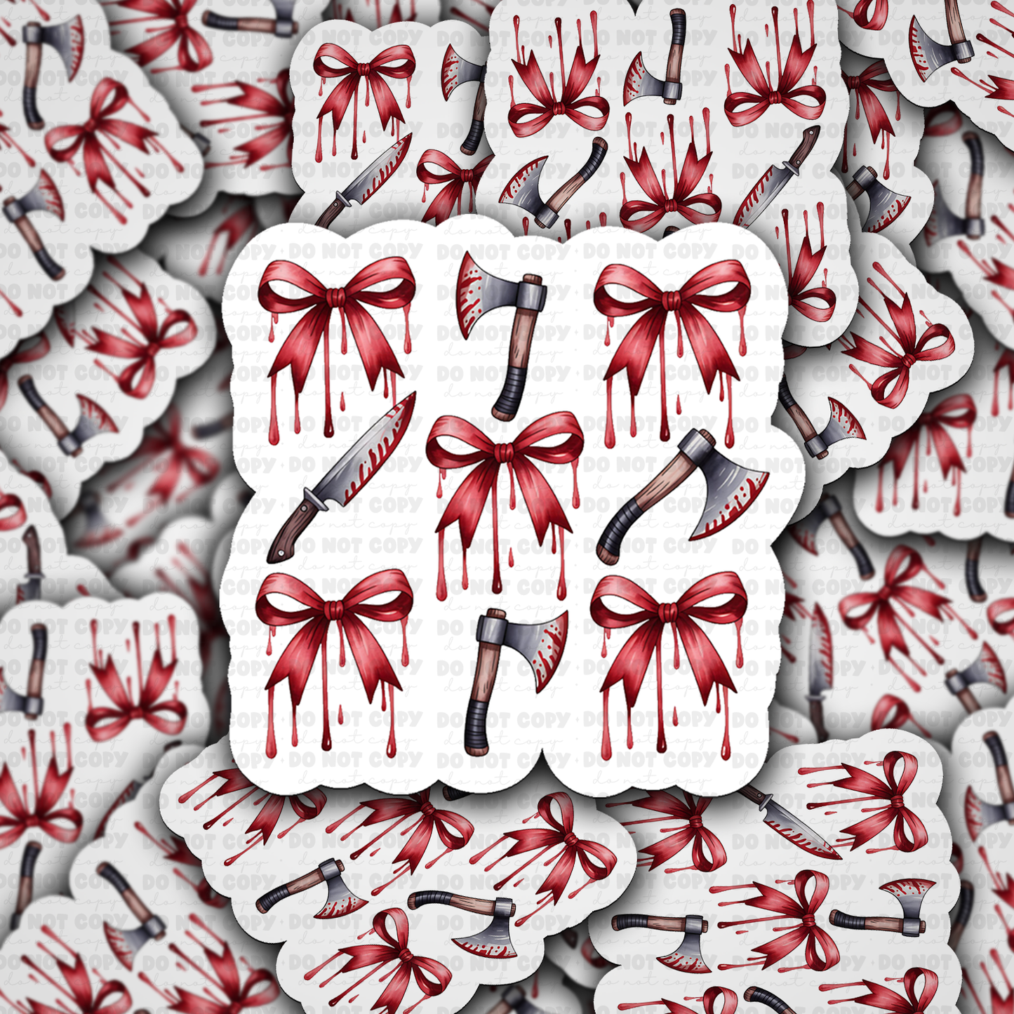 DC 2018 - Horror bows Die Cut Sticker