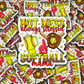 DS 2743 - Hot mess always stressed softball mama Die Cut sticker