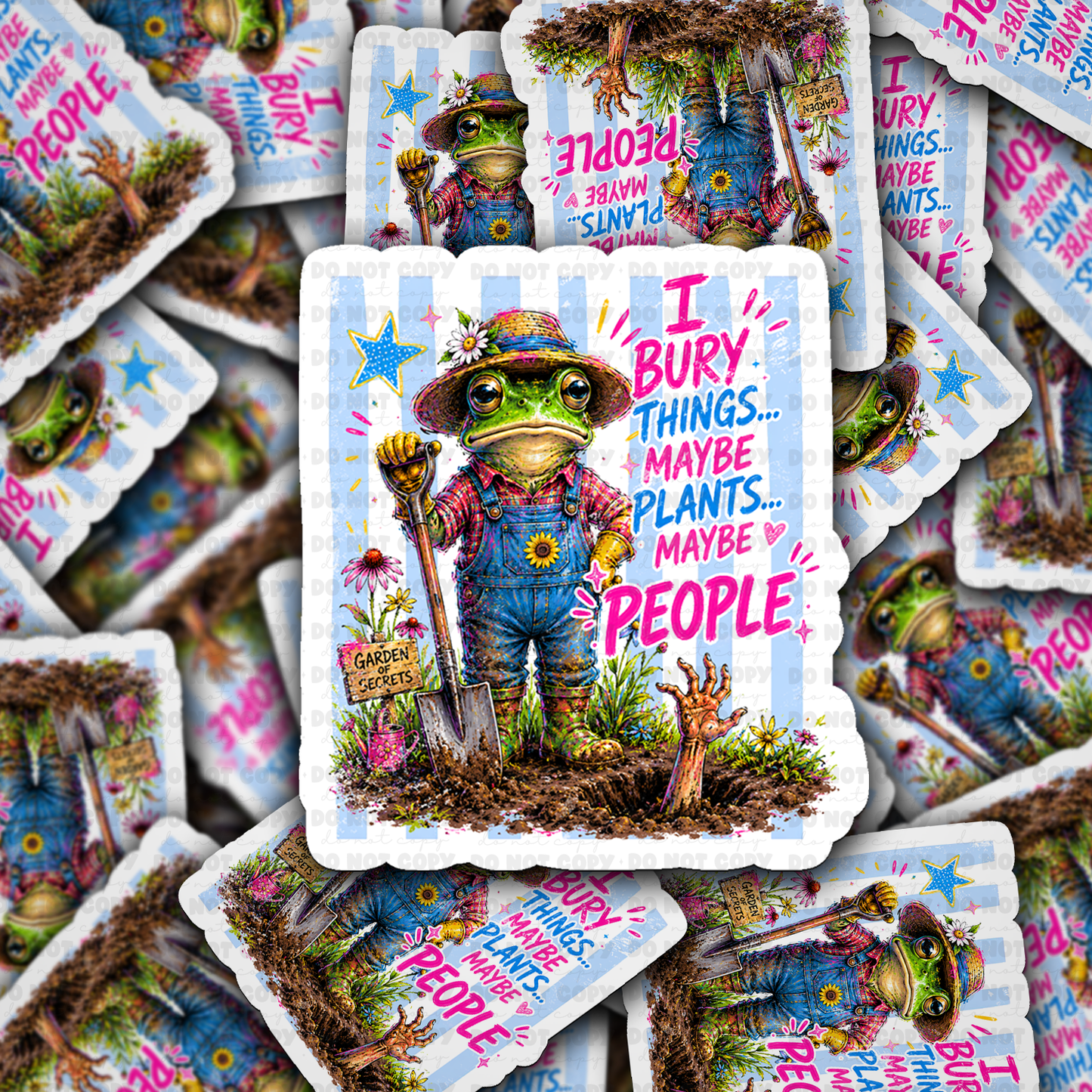 DS 3222 - I Bury Things Die Cut sticker