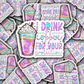 DC 1954 - I drink coffee for your protection Die Cut Sticker