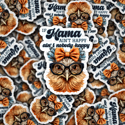 DC 1983 - If mama ain't happy ain't nobody happy Die Cut Sticker