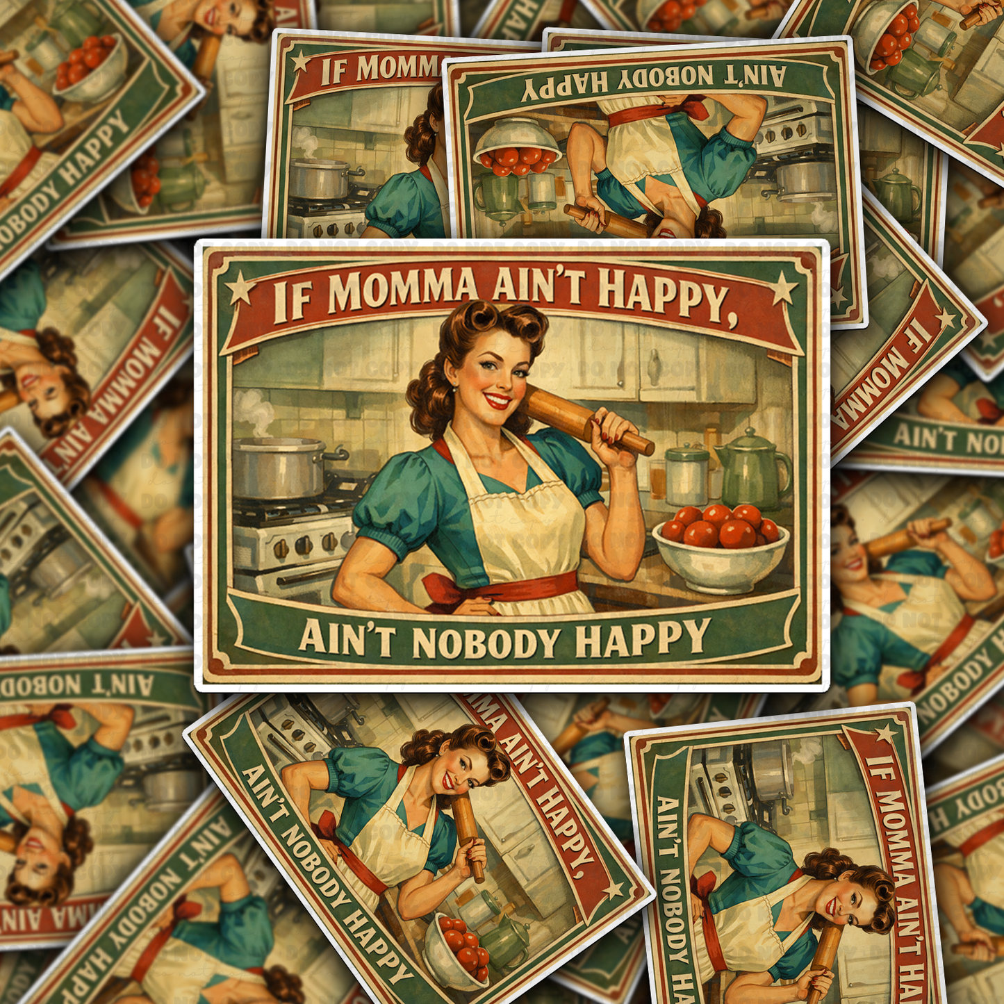 DS 2804 - If mama ain't happy ain't nobody happy Die Cut sticker