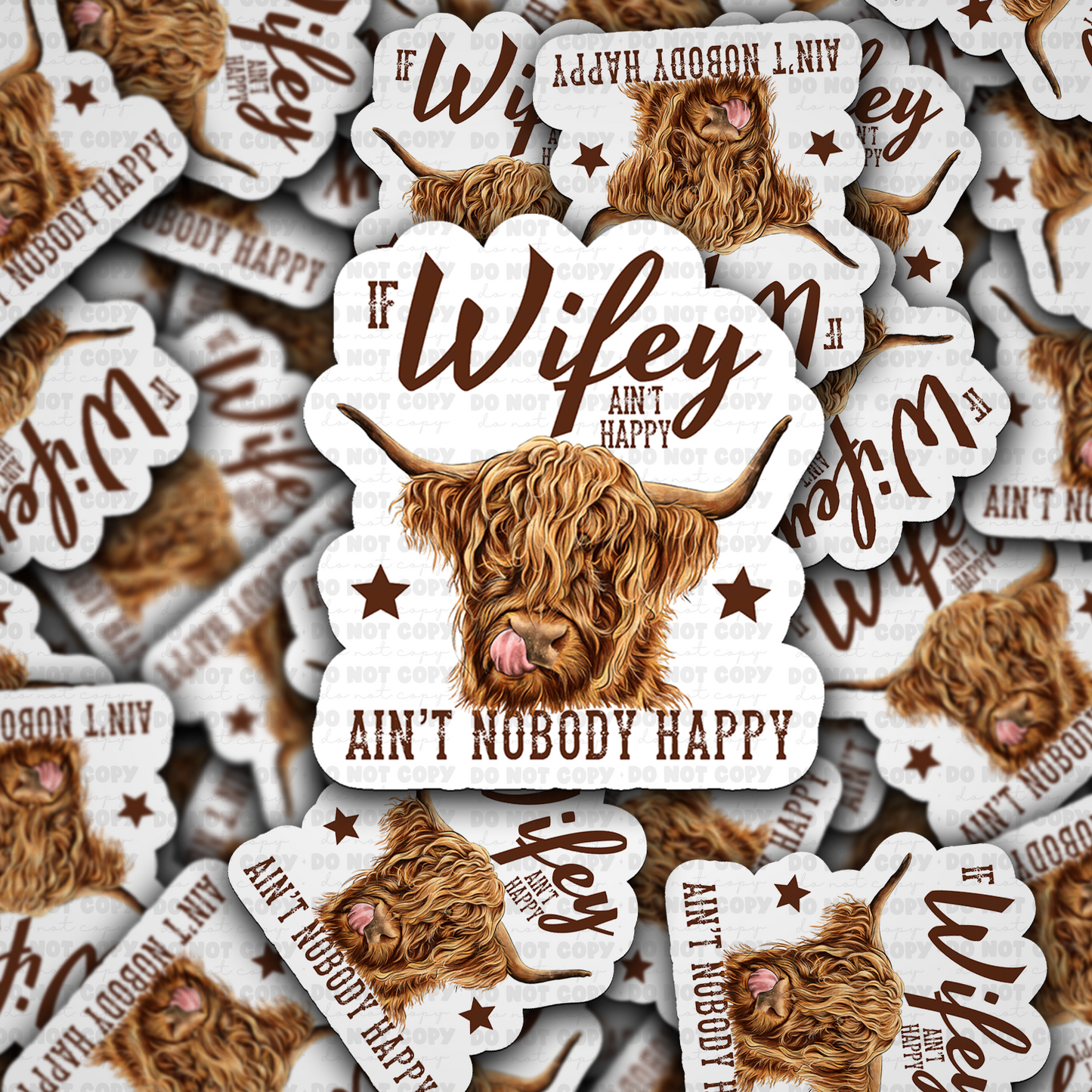 DC 1984 - If wifey ain't happy ain't nobody happy Die Cut Sticker