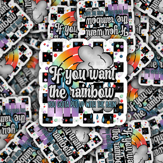 dc483 If you want the rainbow Die cut sticker 3-5 Business Day TAT