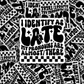 DC 1914 - I Identify as late Die Cut Sticker