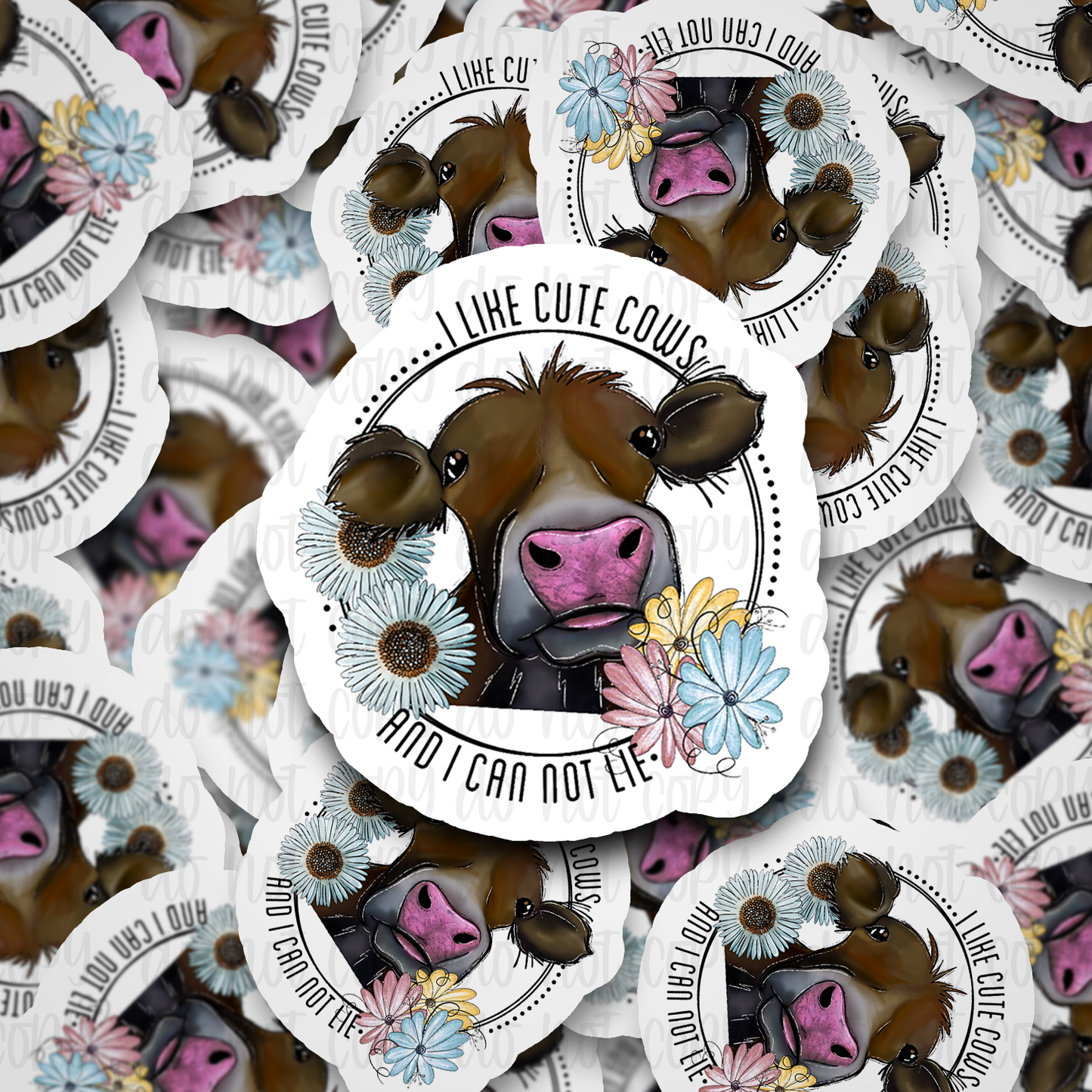I Like Cows Die cut sticker 3-5 Business Day TAT