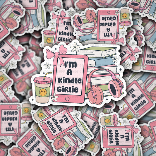 DC 1696 - I'm a Book Girlie Die Cut Sticker