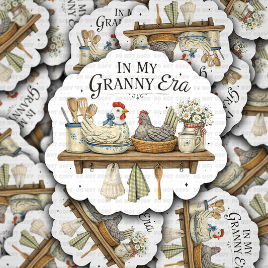 DS - 2596 In my granny era Die Cut Sticker