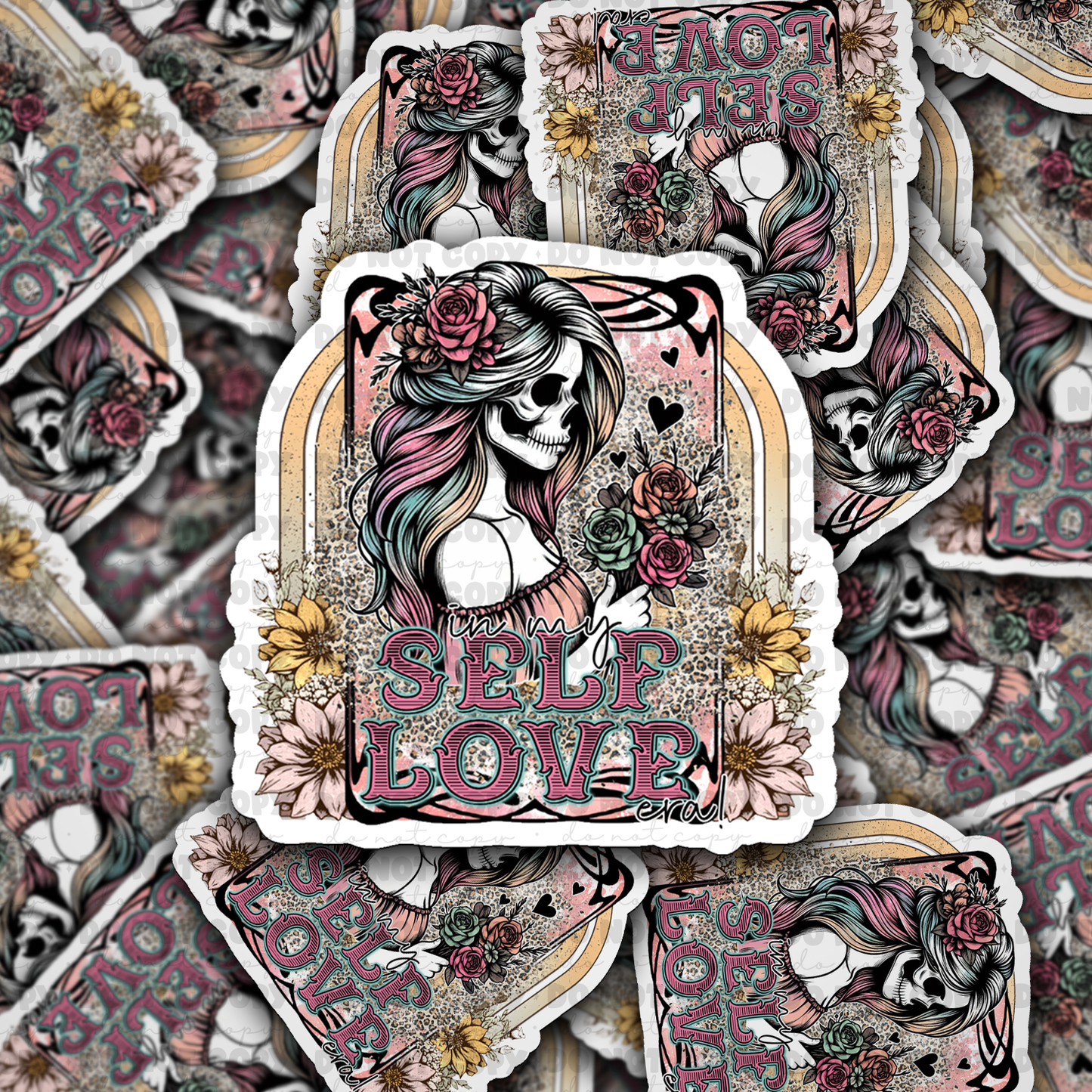 DC598 in my self love era sticker mock   Die cut sticker 3-5 Business Day TAT