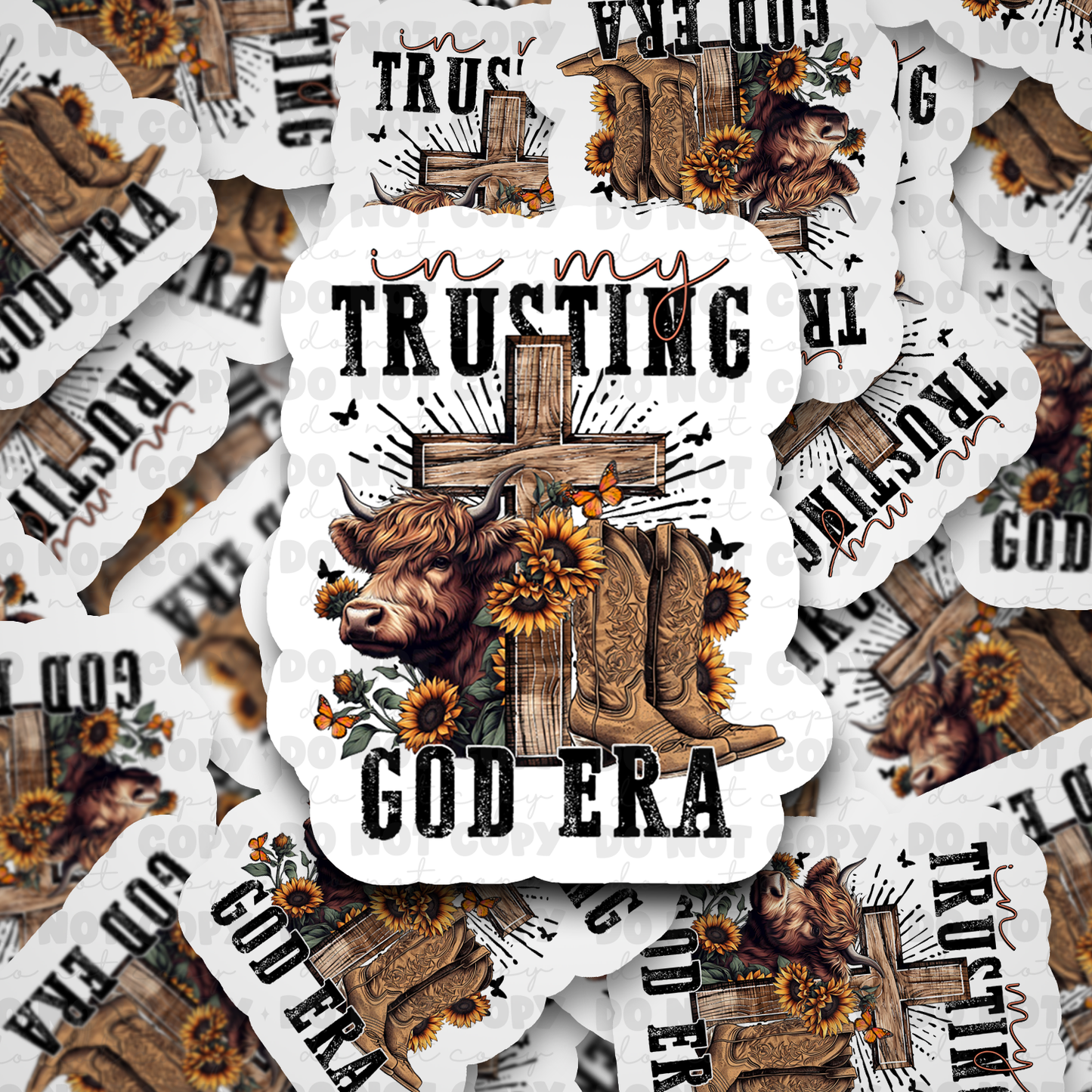 DC503 In My Trusting God Era Die cut sticker 3-5 Business Day TAT