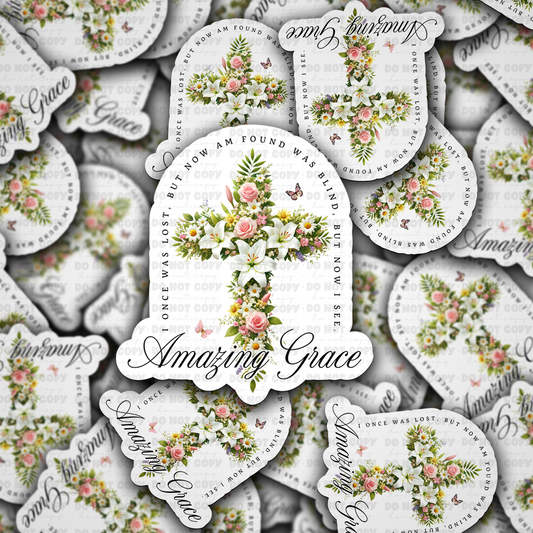 DC 1701 - Amazing Grace  Die Cut Sticker
